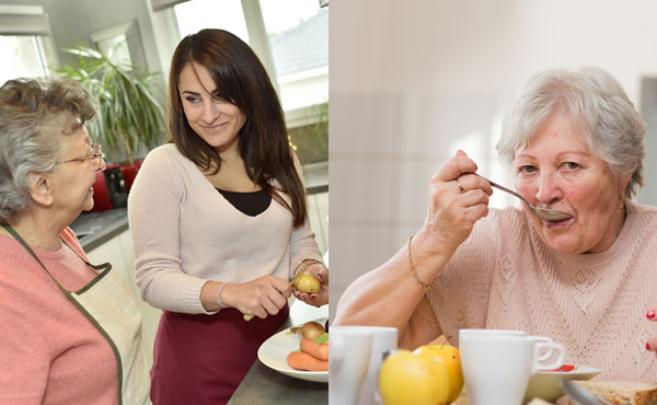 Portage de repas ou préparation de repas à domicile : repas isolé ou partagé