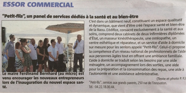 Article Var Matin - Petits-fils Sanary-sur-Mer