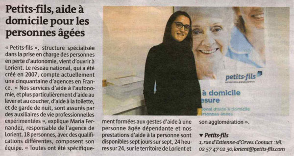 Article - Petits-fils Lorient dans Le Télégramme