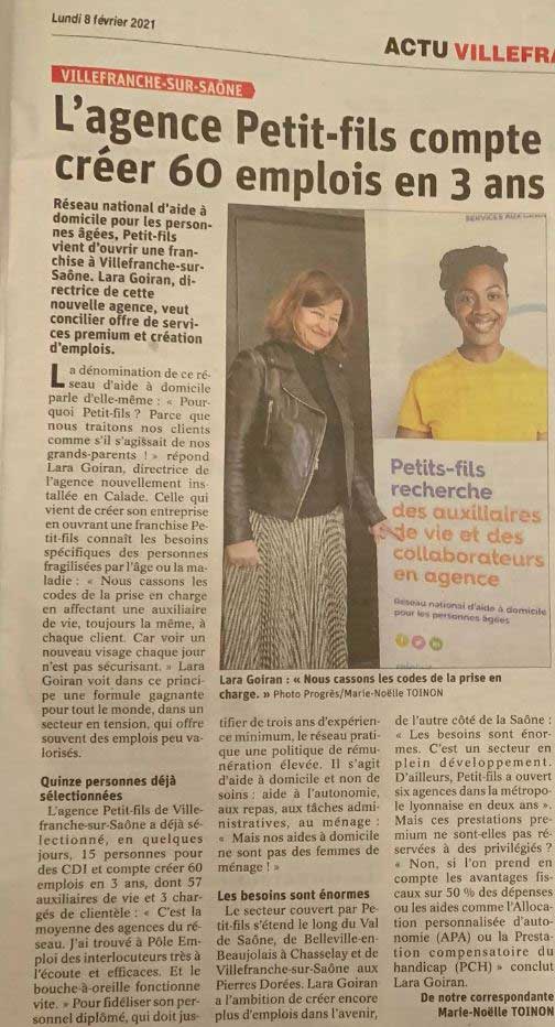 Interview de Lara Goiran - Directrice de l'agence Petits-fils Villefranche-sur-Saône