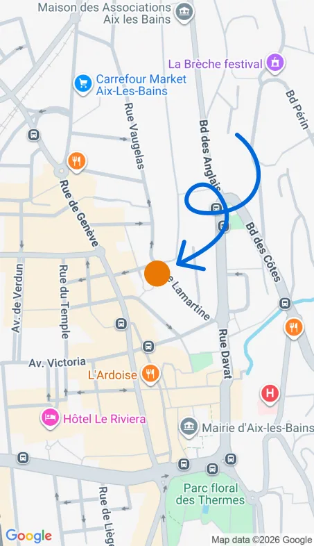 Localisation de l'agence Agence d’aide à domicile Petits-fils Aix-les-Bains