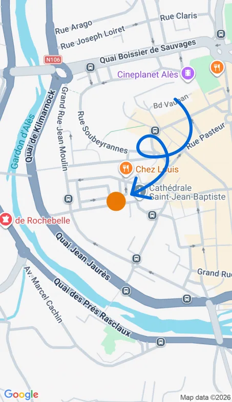 Localisation de l'agence Agence d’aide à domicile Petits-fils Alès