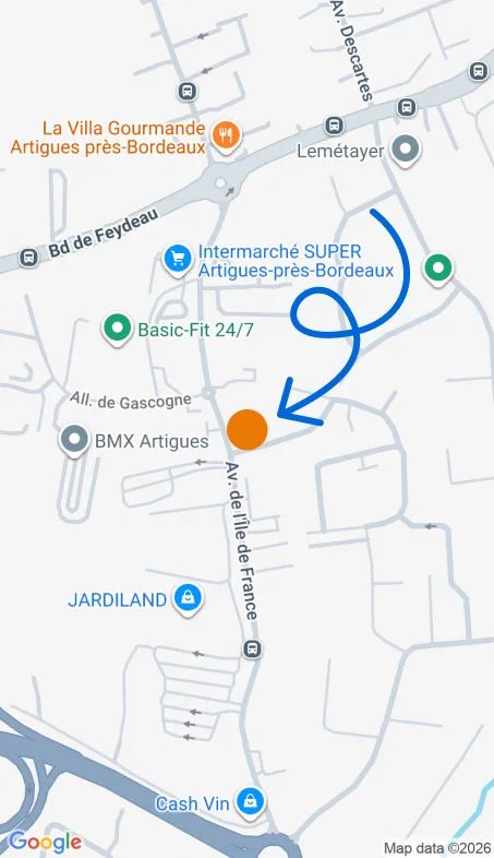 Localisation de l'agence Agence d’aide à domicile Petits-fils Artigues-près-Bordeaux