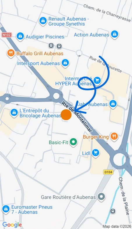 Localisation de l'agence Agence d’aide à domicile Petits-fils Aubenas