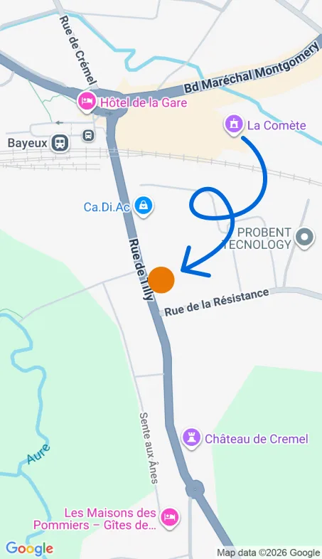 Localisation de l'agence Agence d’aide à domicile Petits-fils Bayeux