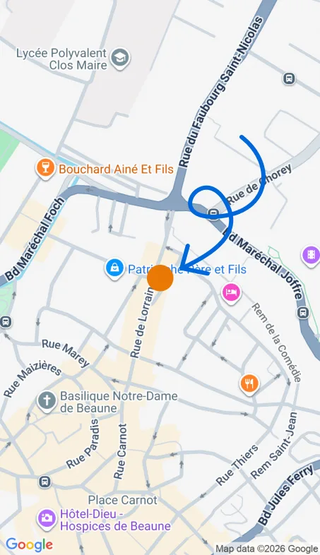 Localisation de l'agence Agence d’aide à domicile Petits-fils Beaune