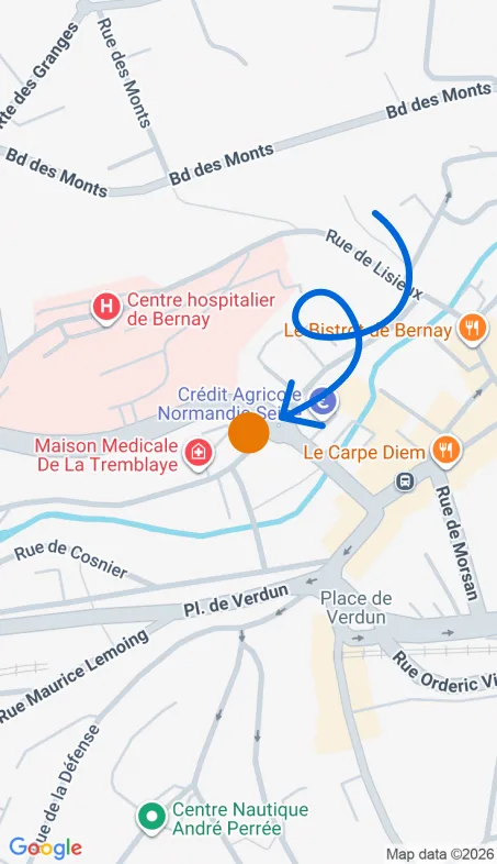Localisation de l'agence Agence d’aide à domicile Petits-fils Bernay