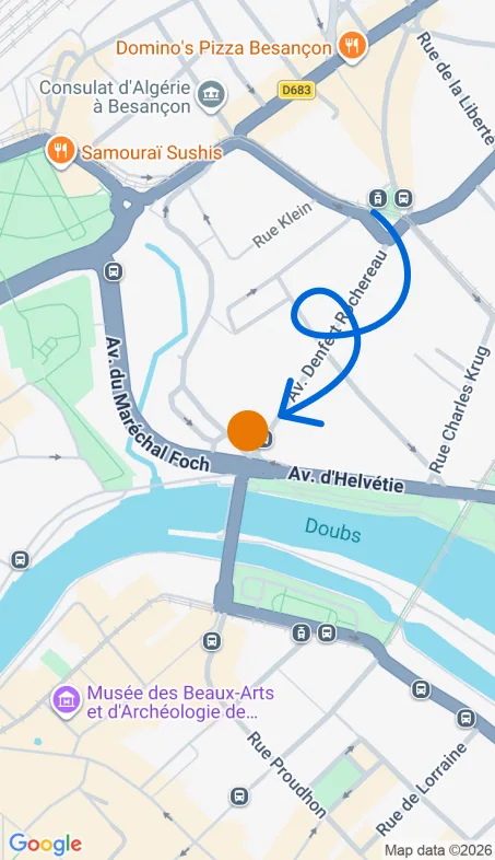 Localisation de l'agence Agence d’aide à domicile Petits-fils Besançon