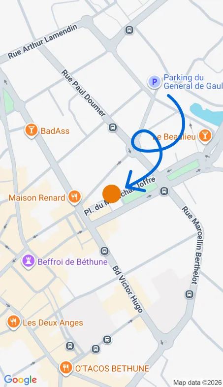 Localisation de l'agence Agence d’aide à domicile Petits-fils Béthune