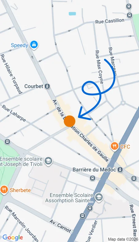 Localisation de l'agence Agence d’aide à domicile Petits-fils Caudéran Le Bouscat