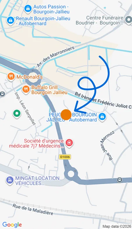 Localisation de l'agence Agence d’aide à domicile Petits-fils Bourgoin-Jallieu