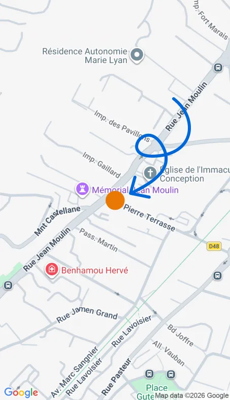 Localisation de l'agence Agence d’aide à domicile Petits-fils Caluire