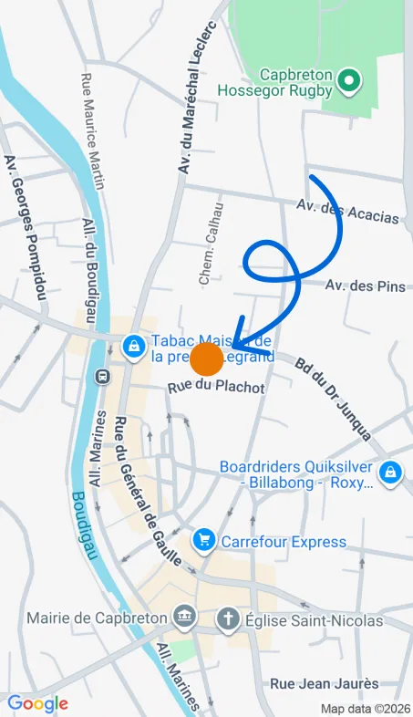 Localisation de l'agence Agence d’aide à domicile Petits-fils Capbreton