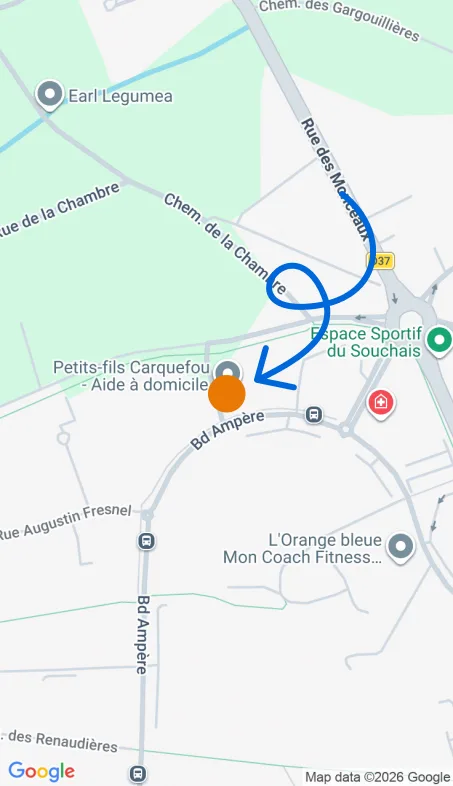 Localisation de l'agence Agence d’aide à domicile Petits-fils Carquefou