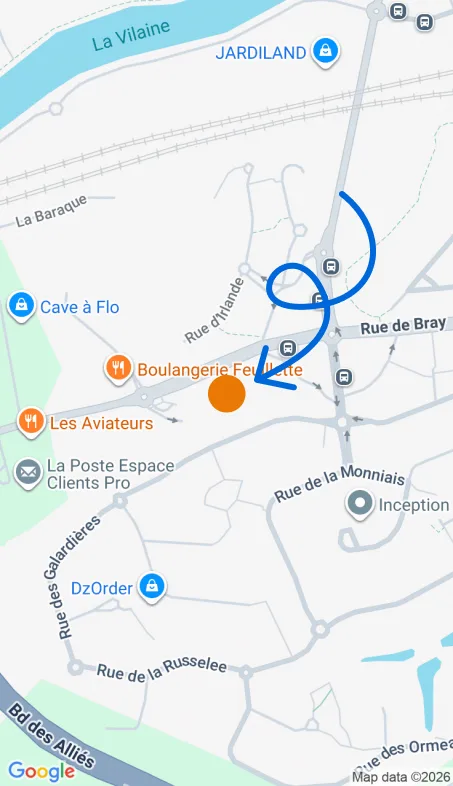 Localisation de l'agence Agence d’aide à domicile Petits-fils Cesson-Sévigné