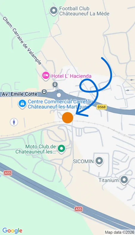 Localisation de l'agence Agence d’aide à domicile Petits-fils Châteauneuf-les-Martigues