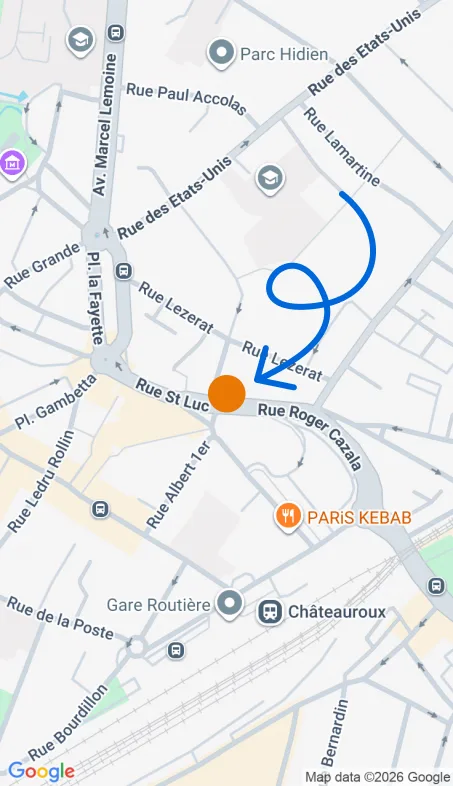 Localisation de l'agence Agence d’aide à domicile Petits-fils Châteauroux