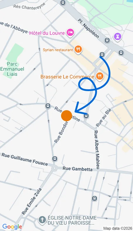 Localisation de l'agence Agence d’aide à domicile Petits-fils Cherbourg