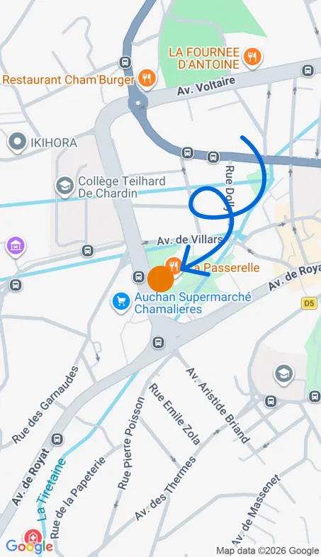 Localisation de l'agence Agence d’aide à domicile Petits-fils Clermont-Ferrand Chamalières