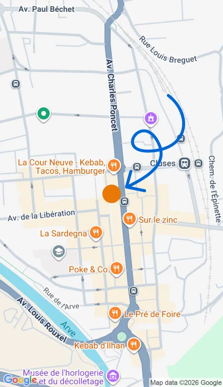 Localisation de l'agence Agence d’aide à domicile Petits-fils Cluses