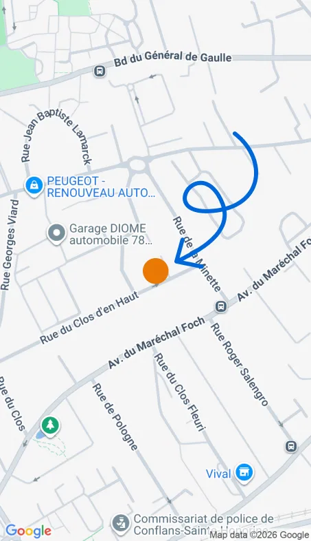 Localisation de l'agence Agence d’aide à domicile Petits-fils Conflans
