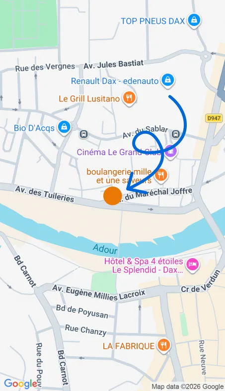 Localisation de l'agence Agence d’aide à domicile Petits-fils Dax