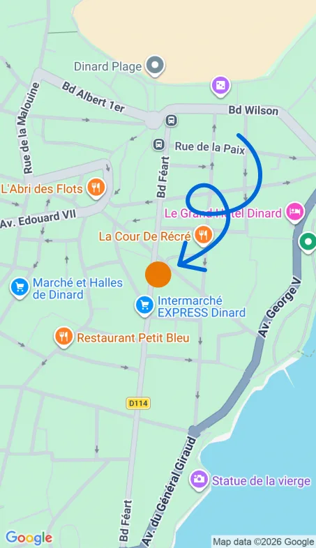 Localisation de l'agence Agence d’aide à domicile Petits-fils Dinard