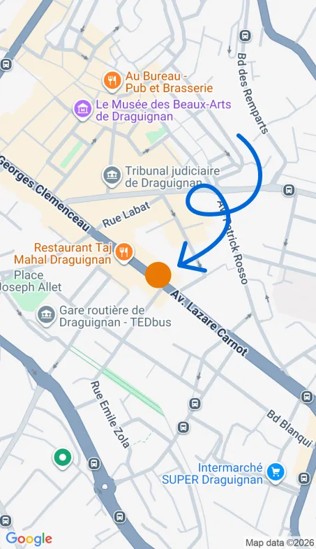 Localisation de l'agence Agence d’aide à domicile Petits-fils Draguignan