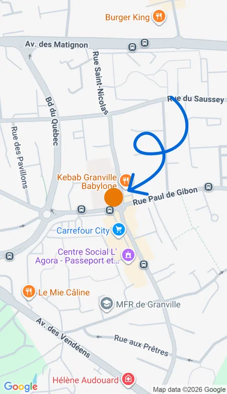 Localisation de l'agence Agence d’aide à domicile Petits-fils Granville