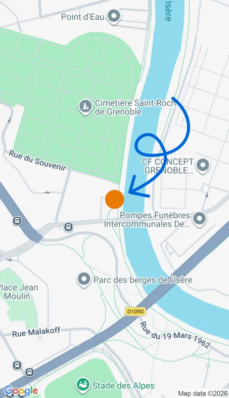 Localisation de l'agence Agence d’aide à domicile Petits-fils Grenoble - Meylan