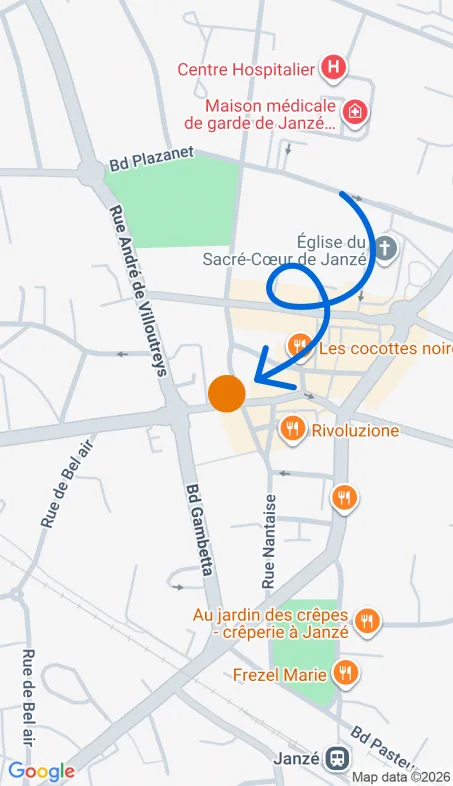 Localisation de l'agence Agence d’aide à domicile Petits-fils Janzé
