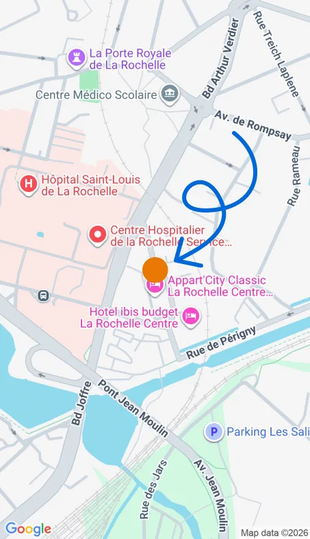 Localisation de l'agence Agence d’aide à domicile Petits-fils La Rochelle