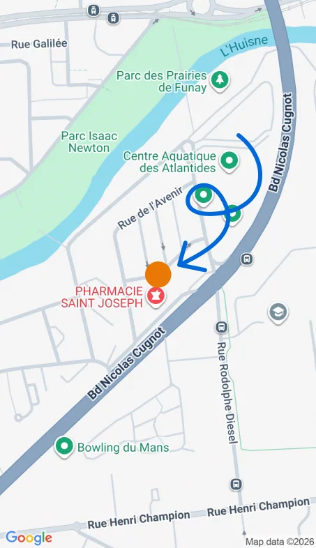 Localisation de l'agence Agence d’aide à domicile Petits-fils Le Mans Sud