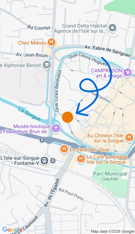 Localisation de l'agence Agence d’aide à domicile Petits-fils L'Isle-sur-la-Sorgue