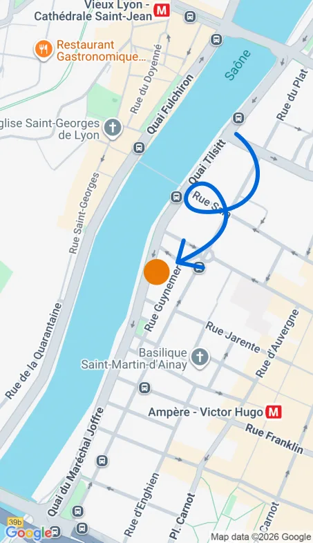 Localisation de l'agence Agence d’aide à domicile Petits-fils Lyon Bellecour