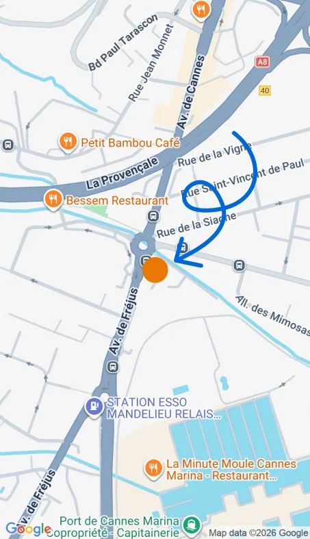 Localisation de l'agence Agence d’aide à domicile Petits-fils Mandelieu