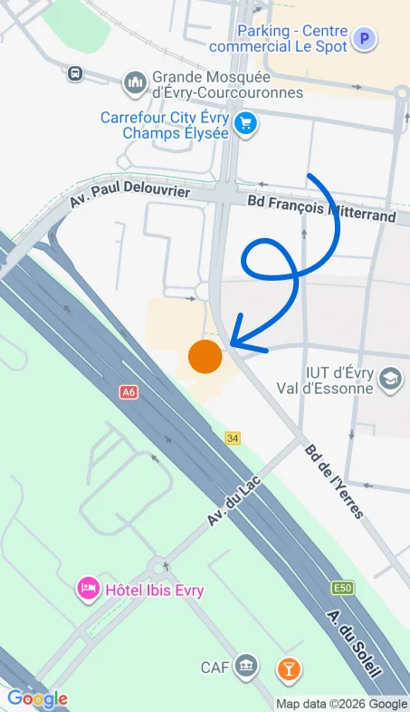 Localisation de l'agence Agence d’aide à domicile Petits-fils Mennecy