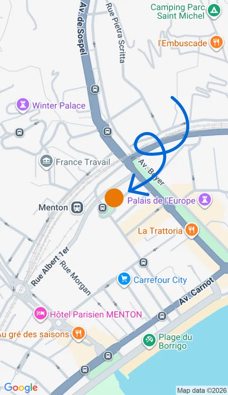 Localisation de l'agence Agence d’aide à domicile Petits-fils Menton