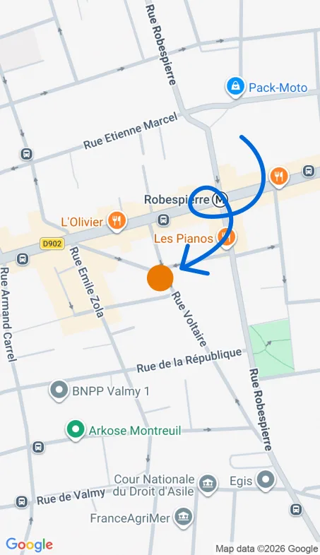 Localisation de l'agence Agence d’aide à domicile Petits-fils Montreuil