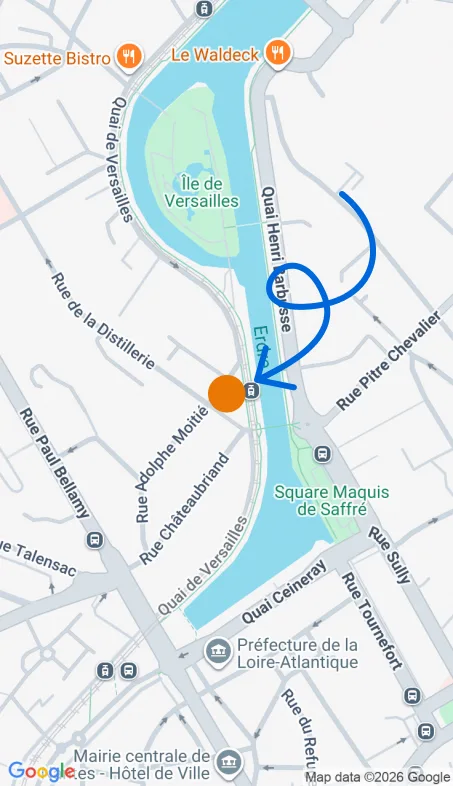 Localisation de l'agence Agence d’aide à domicile Petits-fils Nantes Est