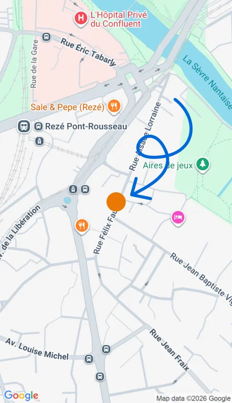 Localisation de l'agence Agence d’aide à domicile Petits-fils Nantes Rezé