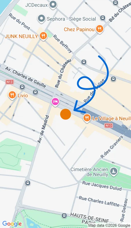 Localisation de l'agence Agence d’aide à domicile Petits-fils Neuilly-sur-Seine