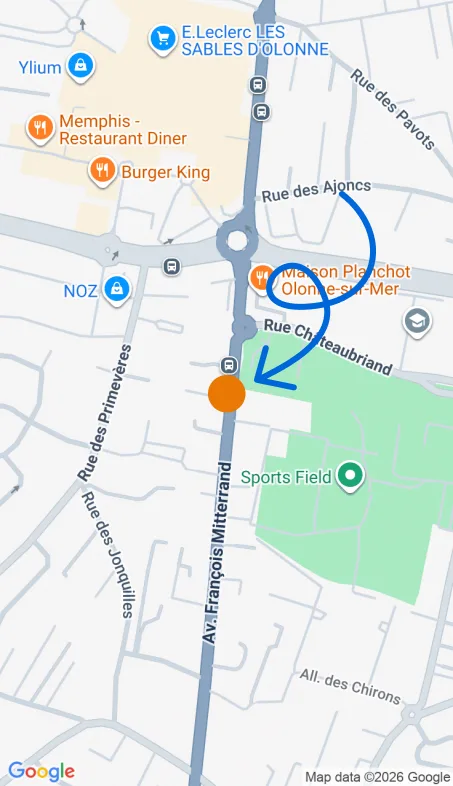 Localisation de l'agence Agence d’aide à domicile Petits-fils Olonne-sur-Mer