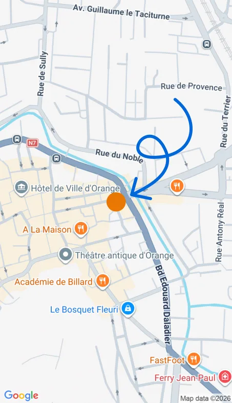 Localisation de l'agence Agence d’aide à domicile Petits-fils Orange