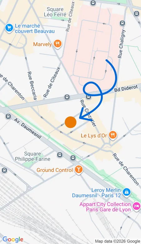 Localisation de l'agence Agence d’aide à domicile Petits-fils Paris 12