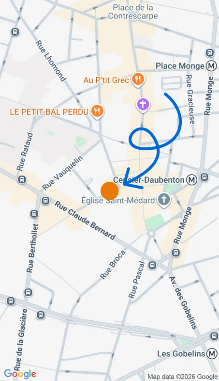 Localisation de l'agence Agence d’aide à domicile Petits-fils Paris 5