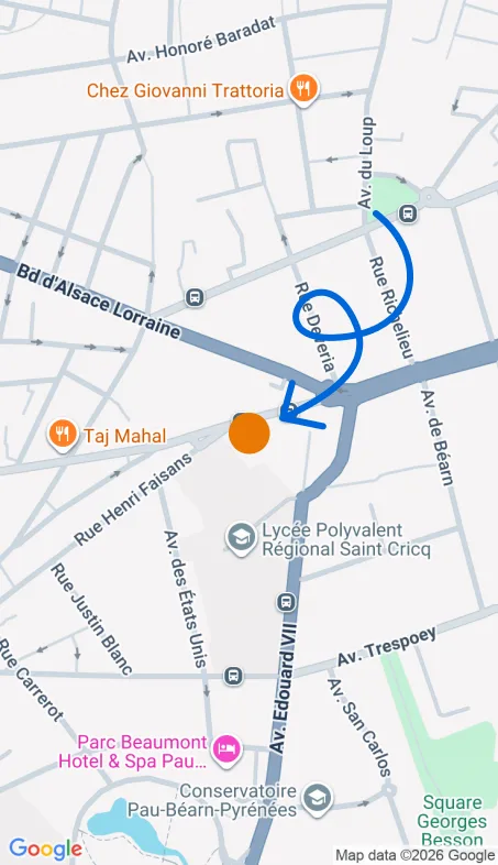 Localisation de l'agence Agence d’aide à domicile Petits-fils Pau