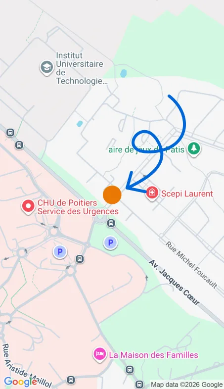 Localisation de l'agence Agence d’aide à domicile Petits-fils Poitiers