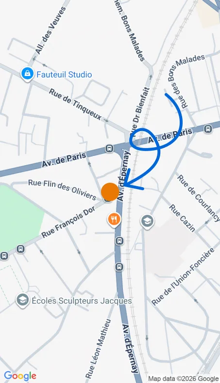 Localisation de l'agence Agence d’aide à domicile Petits-fils Reims Courmeaux