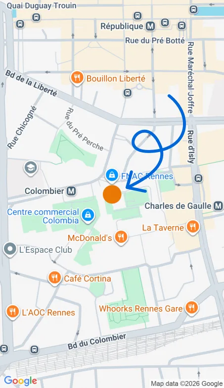 Localisation de l'agence Agence d’aide à domicile Petits-fils Rennes Colombier